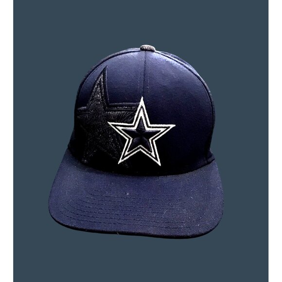 DALLAS COWBOYS MENS NAVY FLEX DOUBLE STAR TEAM LOGO FIT S/M HAT - Picture 1 of 6